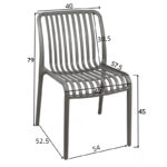 Τραπεζαρία Groovy Zoi pakoworld σετ 3τεμ cappuccino PP 60x60x76εκ - Image 5