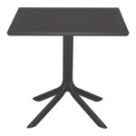 Τραπεζαρία Zoi Groovy pakoworld σετ 5τεμ ανθρακί PP 80x80x74εκ - Image 4