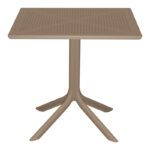 Τραπεζαρία Zoi Groovy pakoworld σετ 5τεμ cappuccino PP 80x80x74εκ - Image 3