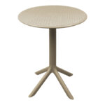 Τραπεζαρία Mercon Zoi pakoworld σετ 3τεμ cappuccino PP Φ60x75εκ - Image 3