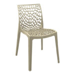 Τραπεζαρία Mercon Hush pakoworld σετ 3τεμ cappuccino PP Φ60x75εκ - Image 4