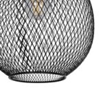 GLOBOSTAR® WIRE LE-201-0019 Μοντέρνο Κρεμαστό Φωτιστικό Οροφής με Ντουί 1 x E27 AC 220-240V IP20 - Μαύρο & Χρυσό - Μ25 x Π25 x Υ32cm - Image 8