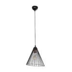 GLOBOSTAR® ARCWIRE LE-203-0015 Μοντέρνο Κρεμαστό Φωτιστικό Οροφής με Ντουί 1 x E27 AC 220-240V IP20 - Μαύρο - Μ25 x Π25 x Υ30cm - Image 4