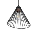 GLOBOSTAR® ARCWIRE LE-203-0015 Μοντέρνο Κρεμαστό Φωτιστικό Οροφής με Ντουί 1 x E27 AC 220-240V IP20 - Μαύρο - Μ25 x Π25 x Υ30cm - Image 6