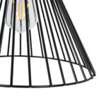 GLOBOSTAR® ARCWIRE LE-203-0015 Μοντέρνο Κρεμαστό Φωτιστικό Οροφής με Ντουί 1 x E27 AC 220-240V IP20 - Μαύρο - Μ25 x Π25 x Υ30cm - Image 8