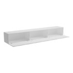 Έπιπλο τηλεόρασης επιτοίχιο με Led Rival pakoworld λευκό 210x35x30εκ - Image 2