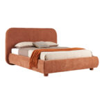 Κρεβάτι Salena pakoworld terracotta ύφασμα 160x200εκ - Image 2