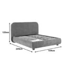 Κρεβάτι Salena pakoworld terracotta ύφασμα 160x200εκ - Image 7