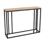 Κονσόλα Cansbia pakoworld oak με μαύρο μέταλλο 100x25x75εκ - Image 2