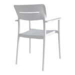 Πολυθρόνα Pilma pakoworld λευκό PP 57x54x82εκ - Image 2
