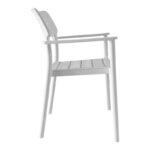 Πολυθρόνα Pilma pakoworld λευκό PP 57x54x82εκ - Image 3