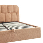 Κρεβάτι διπλό Sectra pakoworld terracotta μπουκλέ ύφασμα 160x200εκ - Image 6