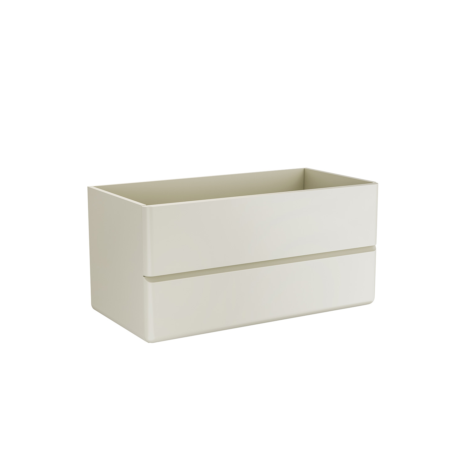 801-100 Βάση PVC με δύο συρτάρια Cream White SIMPLA 100 KARAG 100x50x50cm - Image 1