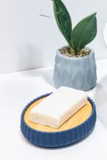 Σαπουνοθήκη ANDORA ABS/Bamboo Μπλε/Φυσική 13.3x10.3x2.7cm AWD02191915 - Image 2