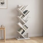 Βιβλιοθήκη Maxy Megapap χρώμα λευκό 45x26,4x120εκ.