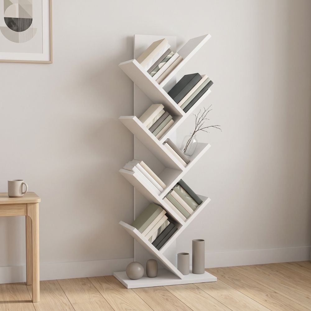 GP028-01721-0 Βιβλιοθήκη Maxy Megapap χρώμα λευκό 45x26,4x120εκ. - Image 1