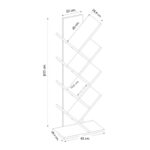 Βιβλιοθήκη Maxy Megapap χρώμα λευκό 45x26,4x120εκ. - Image 2