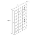 Βιβλιοθήκη Diamond Megapap χρώμα γκρι σκυροδέματος 100x16,6x178εκ. - Image 2