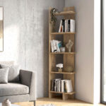 Βιβλιοθήκη Perla Megapap χρώμα sepet oak 48x22x170εκ.