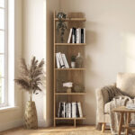 Βιβλιοθήκη Perla Megapap χρώμα sepet oak 48x22x170εκ. - Image 2
