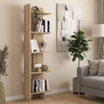 Βιβλιοθήκη Perla Megapap χρώμα sepet oak 48x22x170εκ. - Image 4