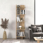 Βιβλιοθήκη Perla Megapap χρώμα sepet oak 48x22x170εκ. - Image 5