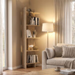 Βιβλιοθήκη Perla Megapap χρώμα sepet oak 48x22x170εκ. - Image 6
