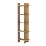 Βιβλιοθήκη Perla Megapap χρώμα sepet oak 48x22x170εκ. - Image 7