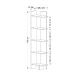 Βιβλιοθήκη Perla Megapap χρώμα sepet oak 48x22x170εκ. - Image 8