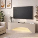 Έπιπλο τηλεόρασης Mara Megapap με LED χρώμα sandstone 150x31,4x40εκ. - Image 2