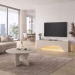 Έπιπλο τηλεόρασης Mara Megapap με LED χρώμα sandstone 150x31,4x40εκ. - Image 3