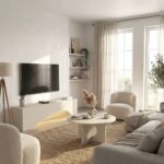 Έπιπλο τηλεόρασης Mara Megapap με LED χρώμα sandstone 150x31,4x40εκ. - Image 4