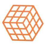 Zone Denmark Σουπλά Για Ζεστά Σκεύη Σιλικόνης 16x14 - Cube Orange